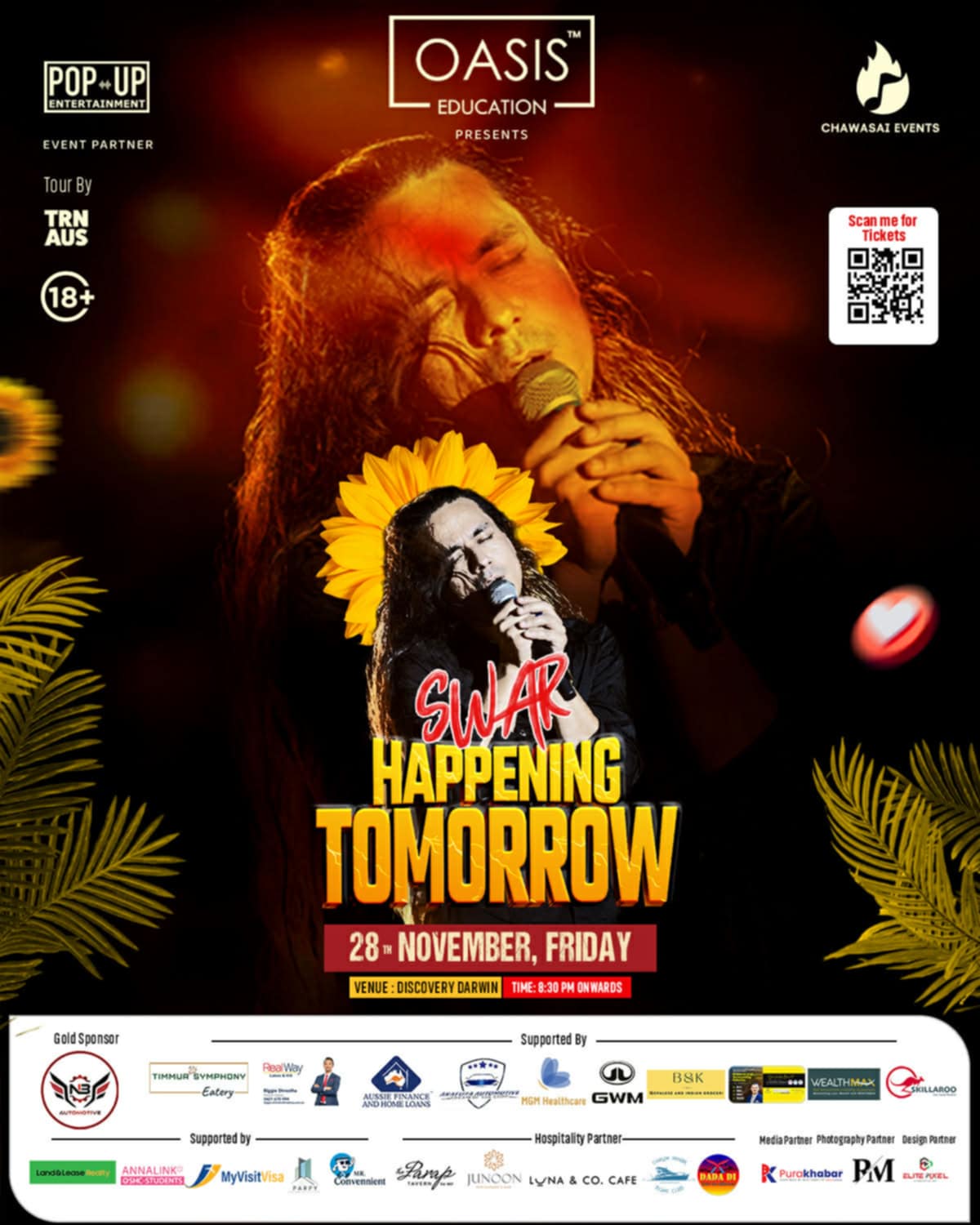 Swar Live in Darwin – स्थानीय कलाकार र अन्तर्राष्ट्रिय स्तरको ब्यान्ड एउटै मञ्चमा!
